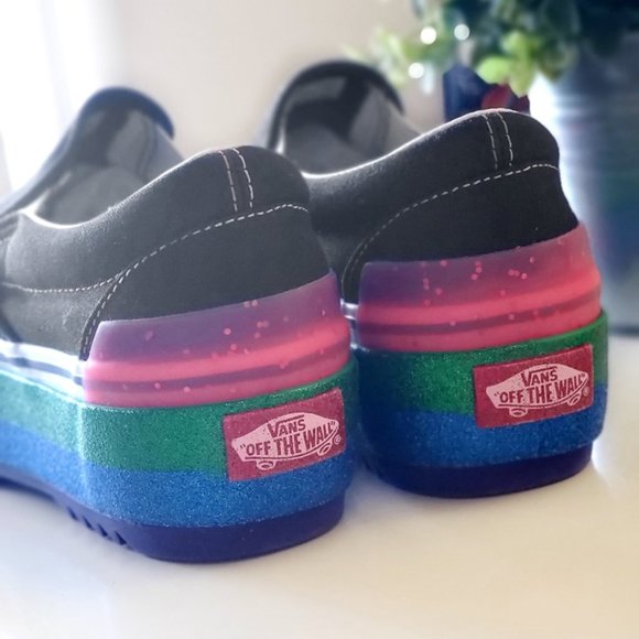 Vans Classic Stacked Glitter Platform Shoes - Picture 7 of 9